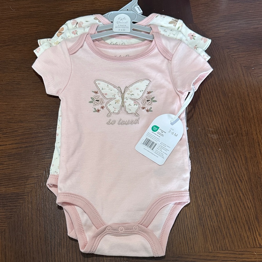 Baby Girl 3 piece onesie set